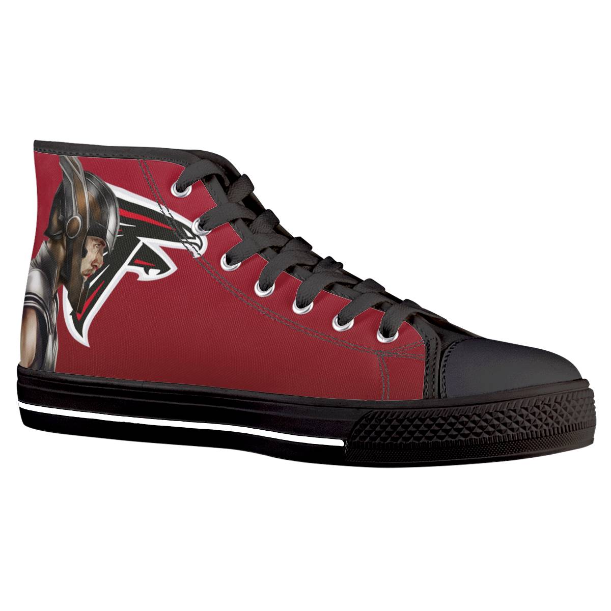 Men's Atlanta Falcons High Top Canvas Sneakers 001 Men's Atlanta Falcons High Top Canvas Sneakers 001